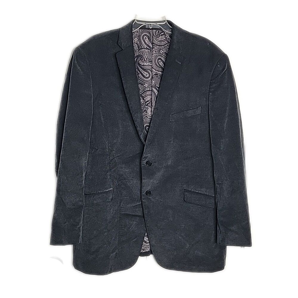 Madison 2 Button Corduroy Jacket Blazer ~ Sz 48 Long ~ Dark Gray